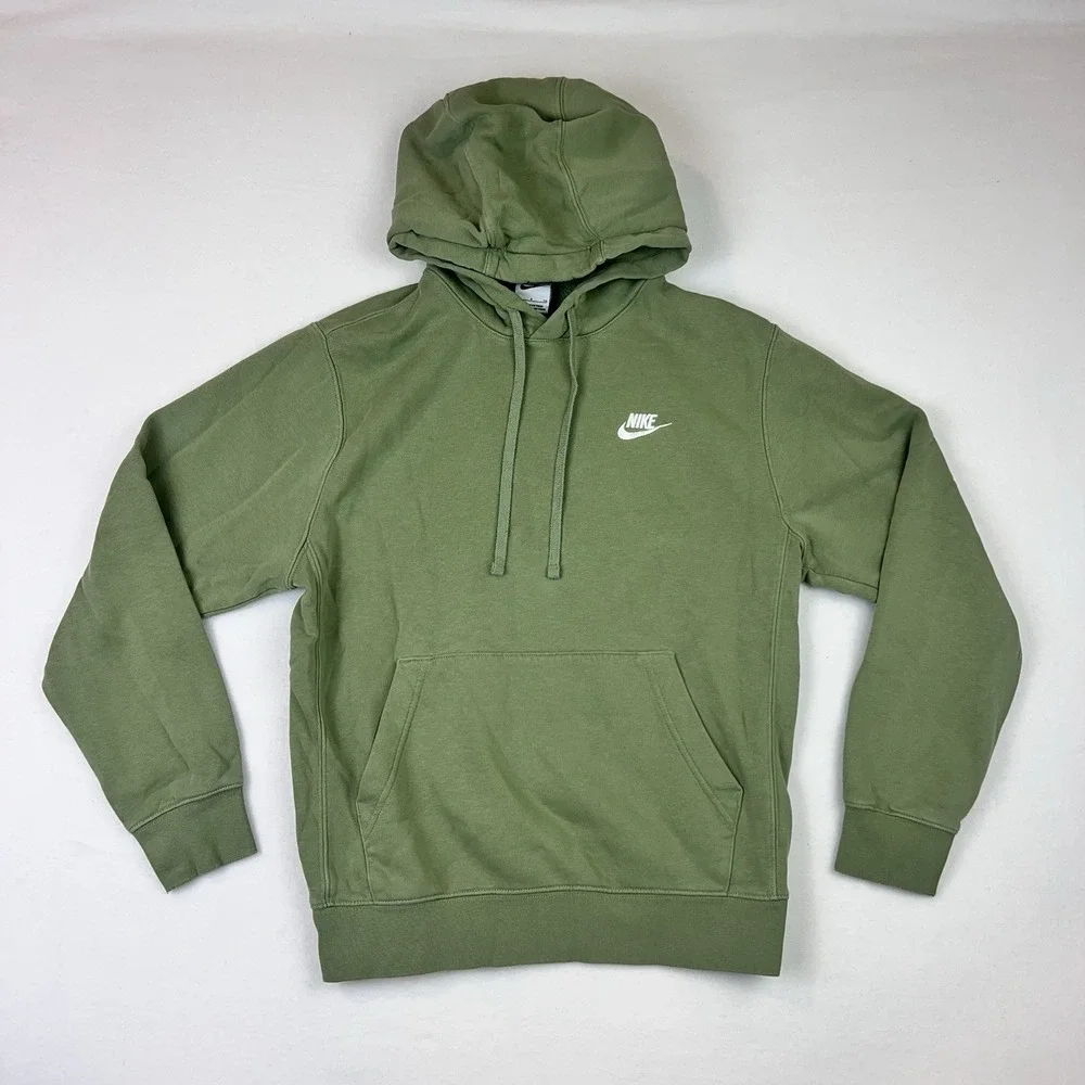 Nike Sportswear Club Fleece Full Zip Hoodie Green Mens Small